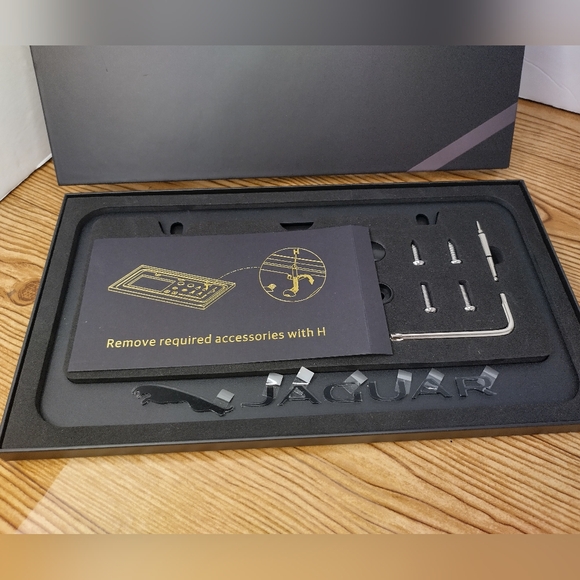 Black Licence Plate Cover For Jaguar - Picture 3 of 6